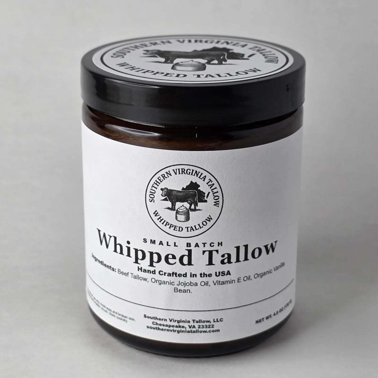 Eight ounce jar of Whipped Tallow